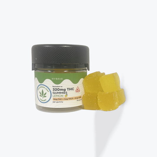 Hybrid-THC-gummies-thc edibles- lemon- THC-THCP-CBD-320mg THC-yellow gummies