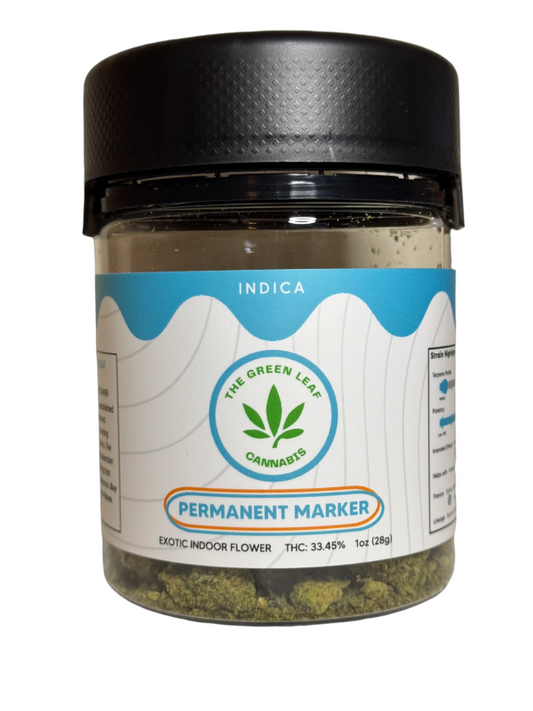 Permanent Marker THC Flower - Indica - 1g to 28g - The Green Leaf Cannabis