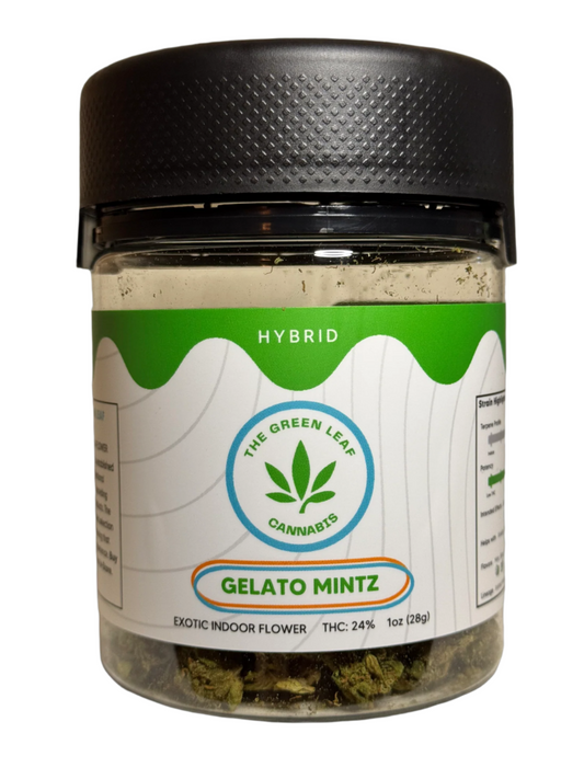 Gelato Mintz THC Flower - Hybrid - 1g to 28g - The Green Leaf Cannabis