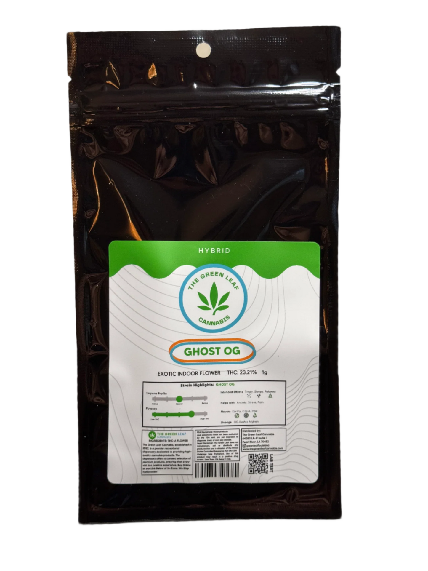 Ghost OG THC Flower - Hybrid - 1g to 28g - The Green Leaf Cannabis