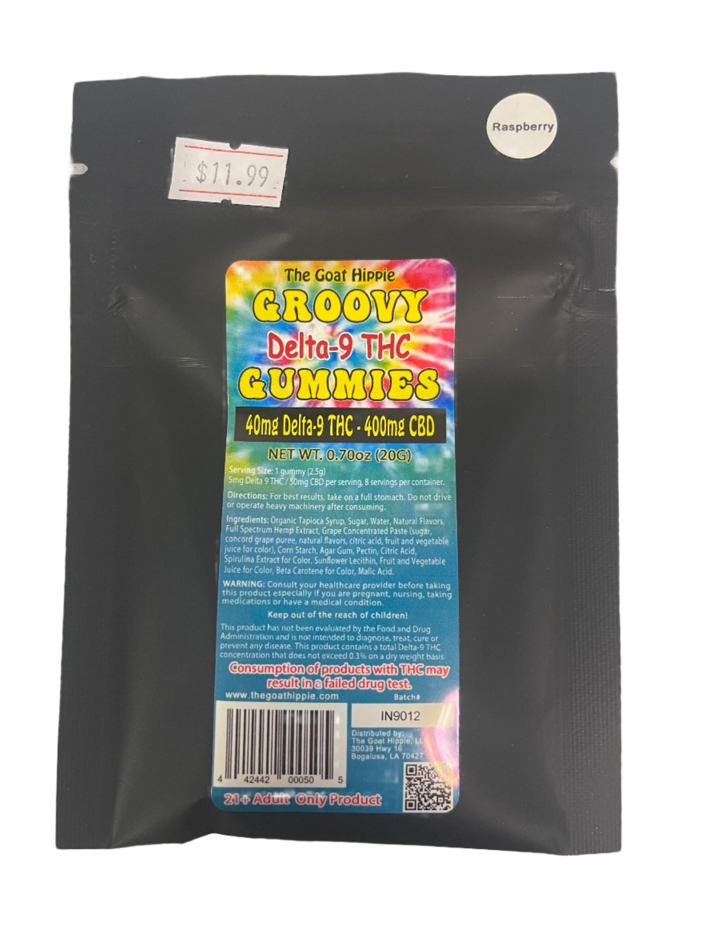 Groovy Gummies - 40mg D9 THC + 400MG CBD - The Goat Hippie