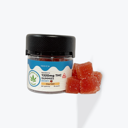 Indica-THC-Gummies-THC edibles-berry-THCP-8ct-red gummies
