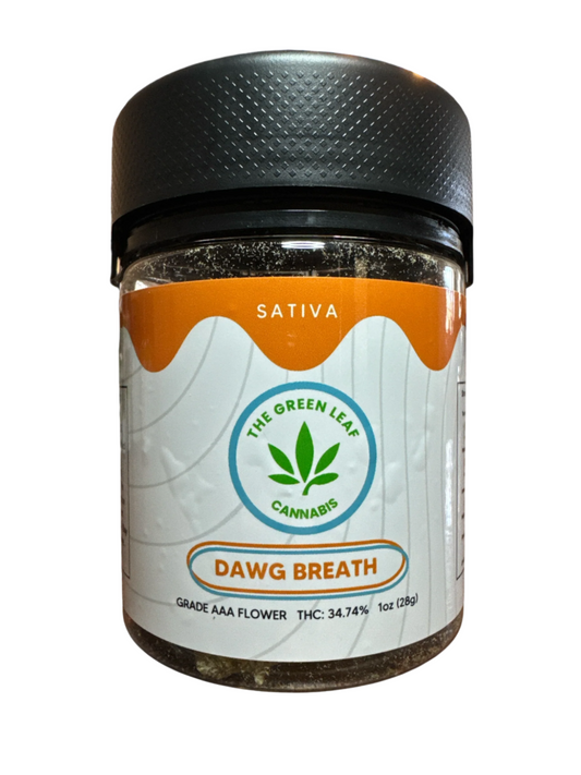 Dawg Breath THC Flower - Sativa - 1g to 28g - The Green Leaf Cannabis