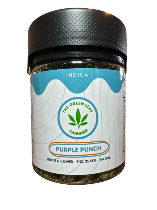 Purple Punch THC Flower - Indica - 1g to 28g - The Green Leaf Cannabis