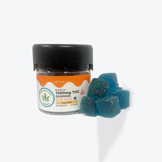Sativa-THC-Gummies-THC Edibles-THCP-Blue Razz-blue gummies
