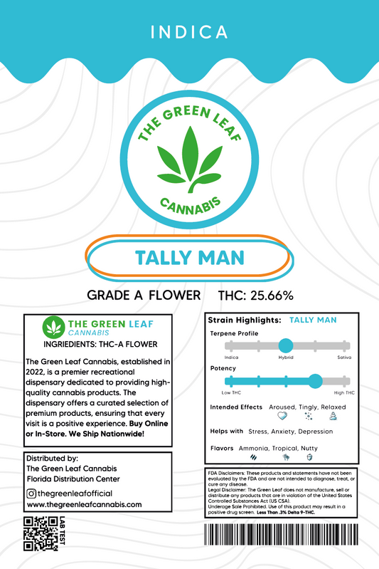 Tally Man THCA Flower - Indica - 1g to 1 pound - A - The Green Leaf Cannabis