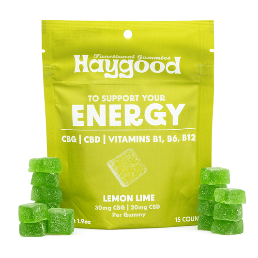 CBG Energy Gummies - 5mg CBG, 25mg CBD, Vitamin B - Haygood