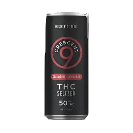 THC High Potency Seltzer - 50mg  THC - Crescent 9