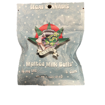 Chocolate Malted Milk Balls - 90mg THC - Virgin Hemp Farms