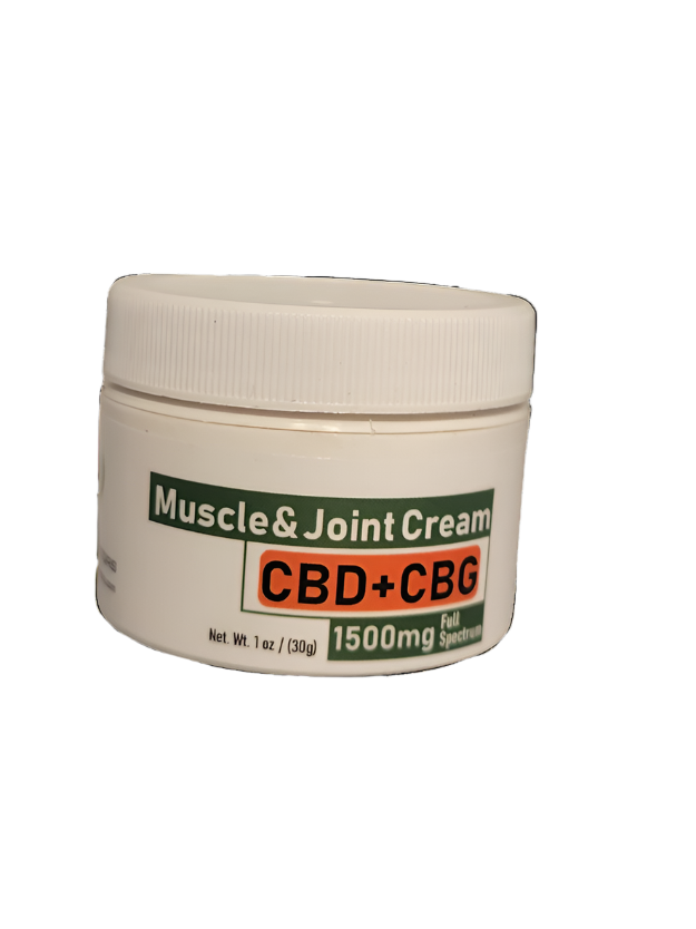 Full Spectrum CBD+CBG Muscle and Joint Cream -1500mg - Hemp Extractors