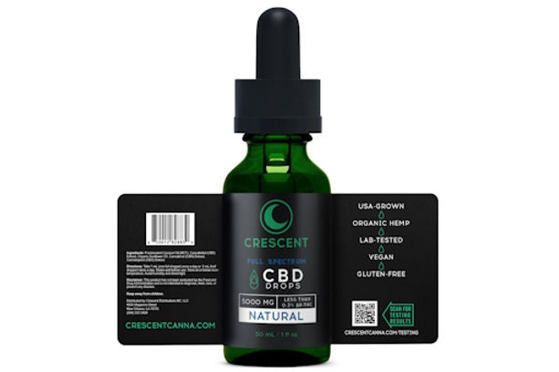 5000mg CBD Drops - Full Spectrum - Crescent Canna