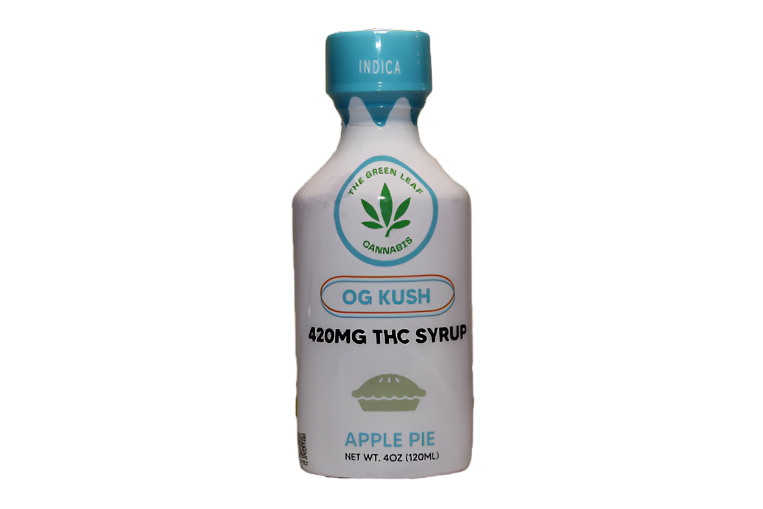 THC Syrup - Indica - 420mg THC - The Green Leaf Cannabis