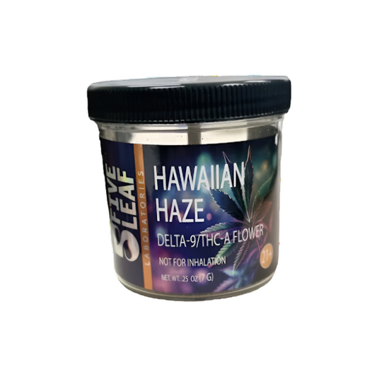 Hawaiian Haze THC Flower- 3.5g (1/8oz)  - Sativa - 5 Leaf Labs