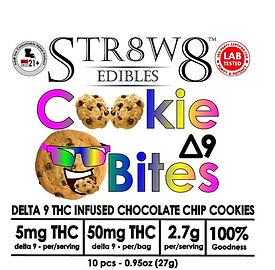 THC Cookie Bites - 50mg THC - STR8W8