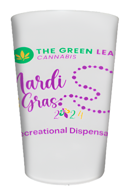 The Green Leaf's Mardi Gras Cups